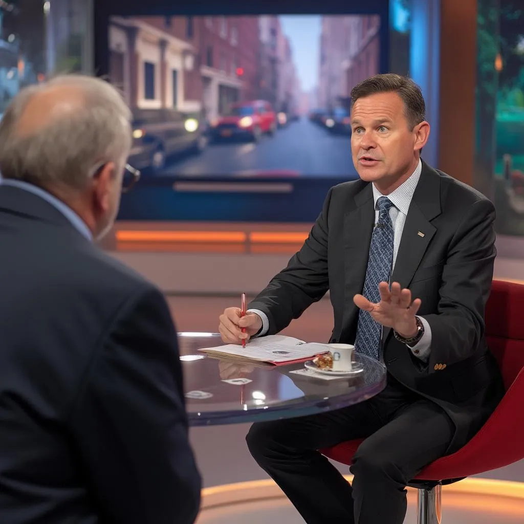 TV interview about Irish investment market